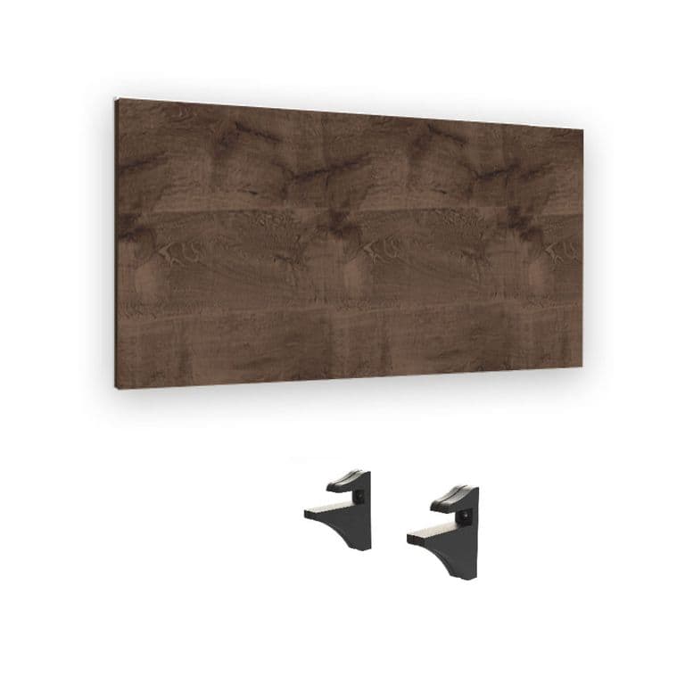 Repisa Flotante MDP + 2 soportes 60x25cm 20kg Cafe - KPC60x25x1,5UV