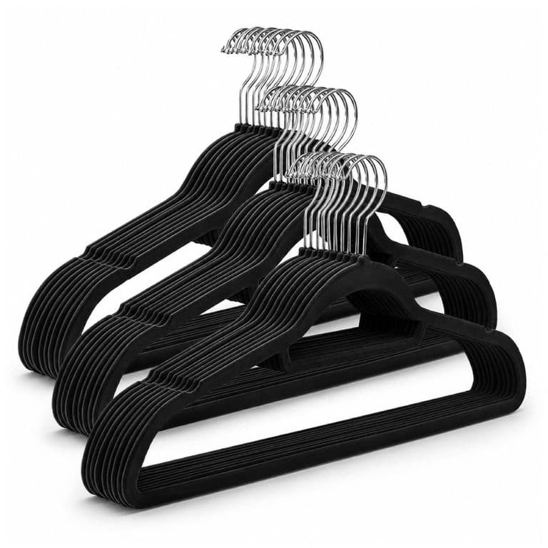 Colgadores De Ropa Set 30u Terciopelo Antideslizante