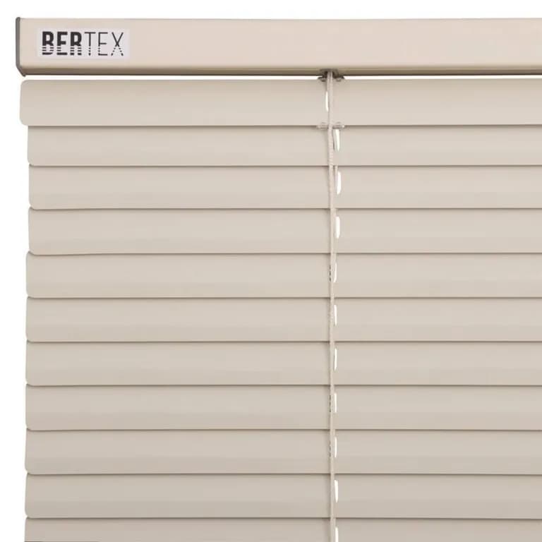 Persiana de aluminio Crema 85cm ancho x 230cm alto Laminas 25mm