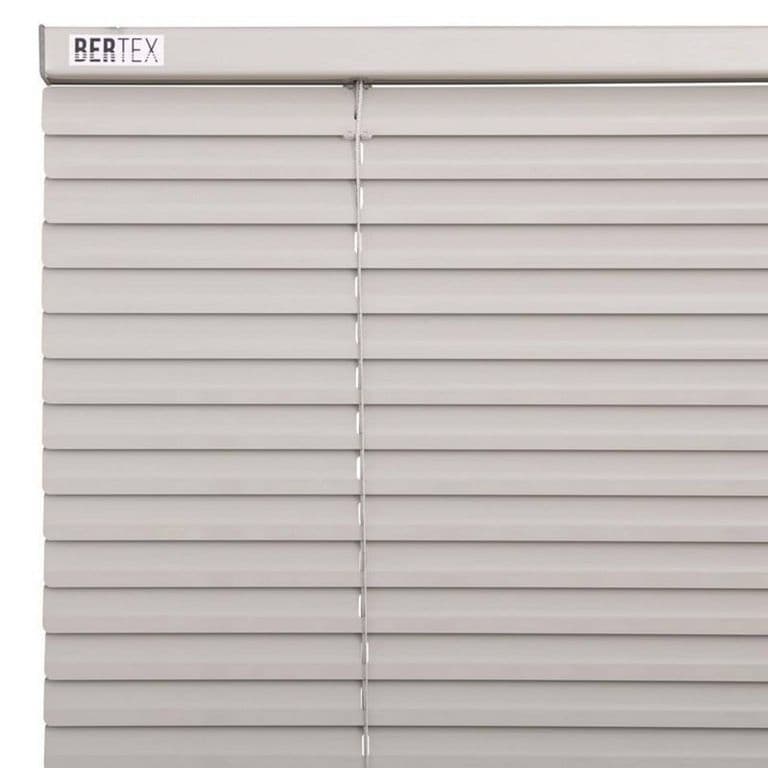 Persiana de aluminio Gris 95cm ancho x 140cm alto Laminas 25mm