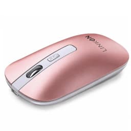 Mouse Inalambrico Dual Bluetooth Usb Recargable Para Mac Win - Rosa