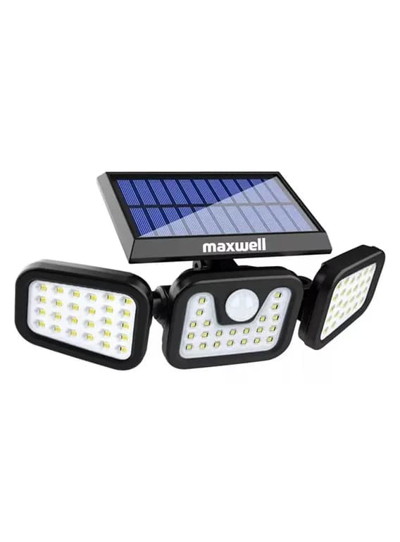 Foco Led Solar Exterior Sensor Movimiento 3 Direcc