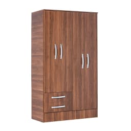 Closet 4 Puertas 2 Cajones Nogal