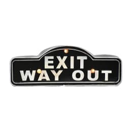 LETRERO VINTAGE LED EXIT WAY OUT