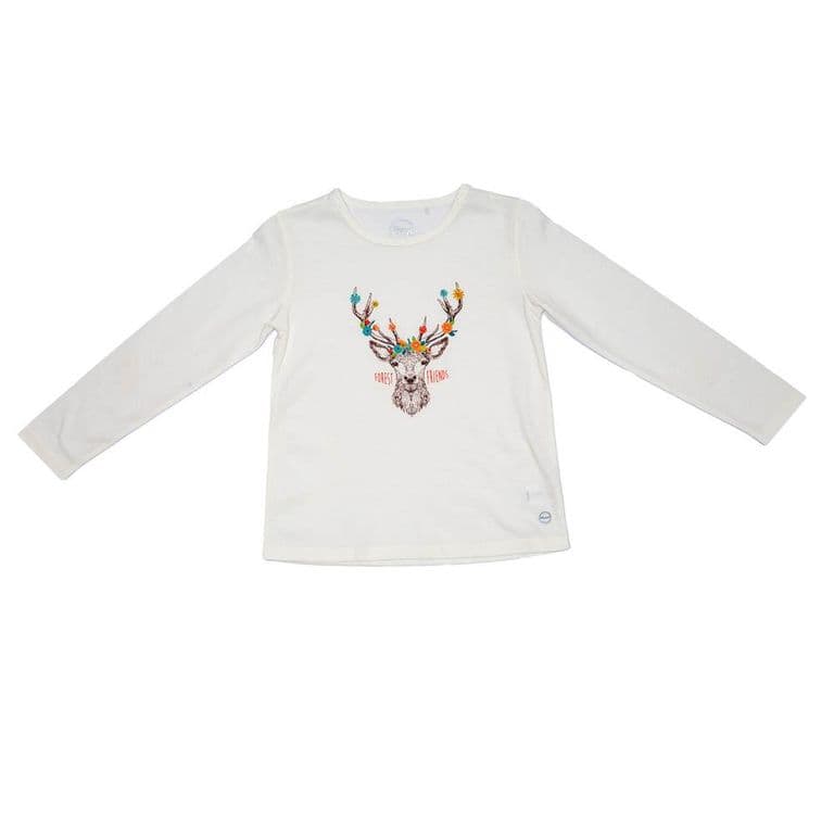 Polera M/L Estampada Nina Crudo Hueso 12