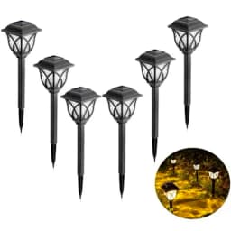 Estaca Solar X6 Lampara De Jardin Led Decoracion Exterior