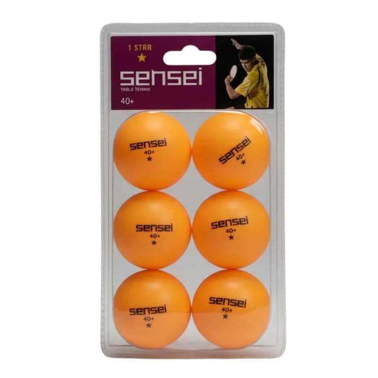 Pelotas Ping Pong 1 Estrella Naranja Pack 6