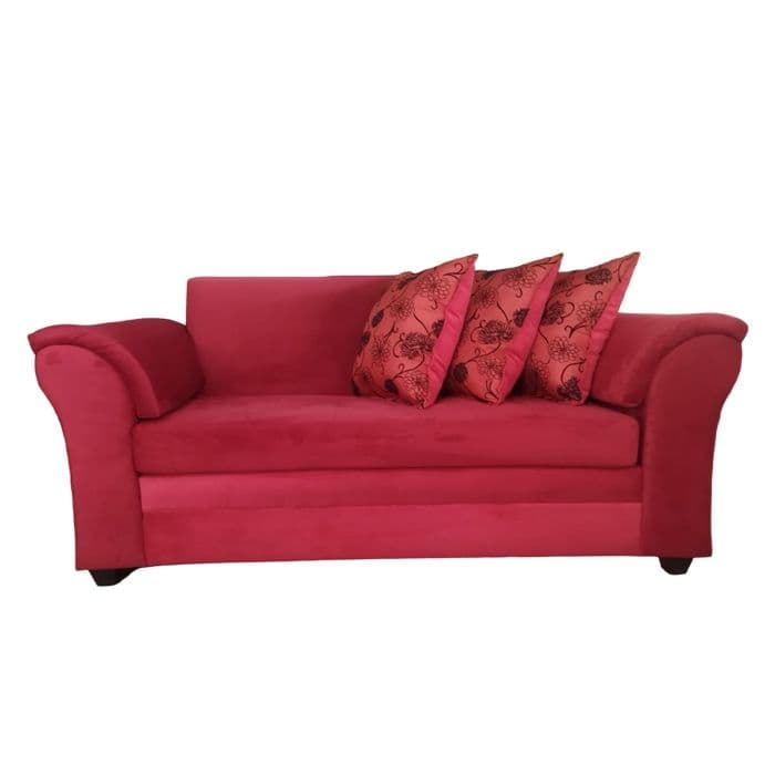 SOFA FELPA 3 CUERPOS MUSTANG ROJO
