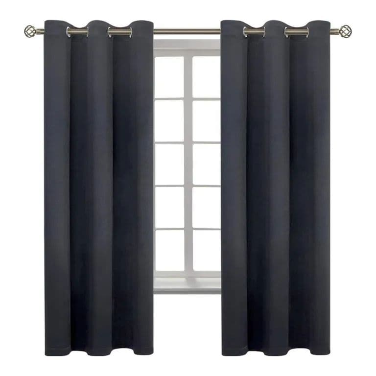 Cortina Semi Blackout Un Pano 140x220cm Aislante - Gris oscuro