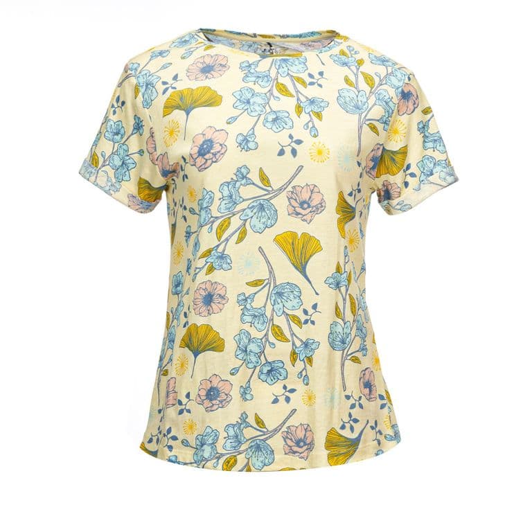 Polera Mujer Flora Amarillo Amarillo XS