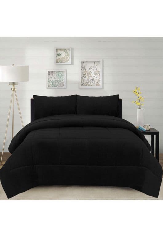 Cubrecama Corduroy Termico 2p - Negro