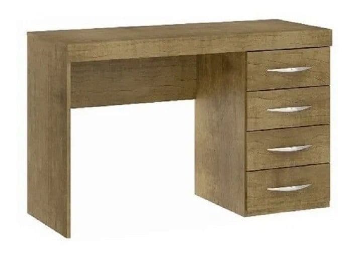 Escritorio 4 Cajones Cafe Mdf , Dormitorio, Mueble