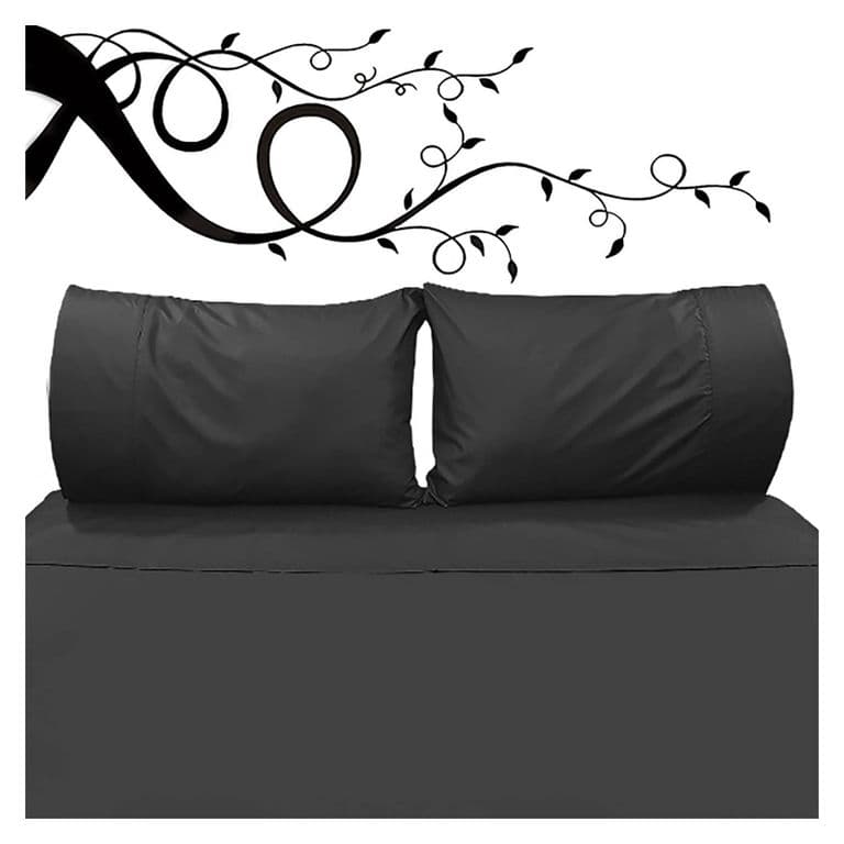 Juego de Sabanas King Dark Clasico Negro 200 Hilos