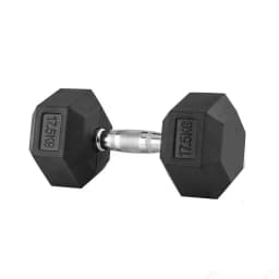 Fitness Mancuerna Hexagonal De Caucho Unidad 17,5 Kg