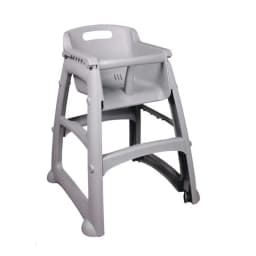 SILLA PARA BEBE CON RUEDAS Y BANDEJA COLOR GRIS