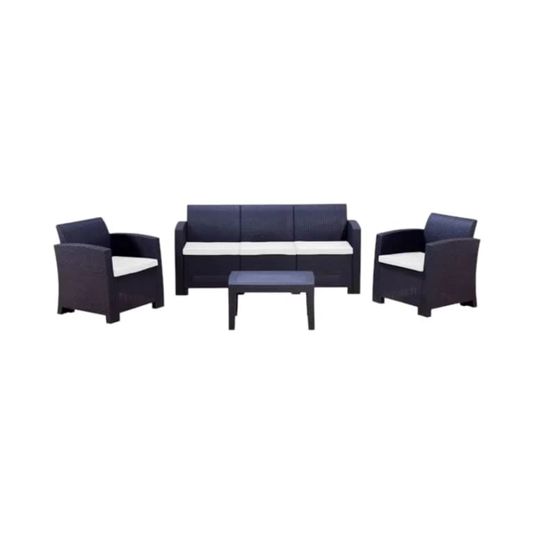 Juego Set Terraza Milano 4 Piezas Con Cojin