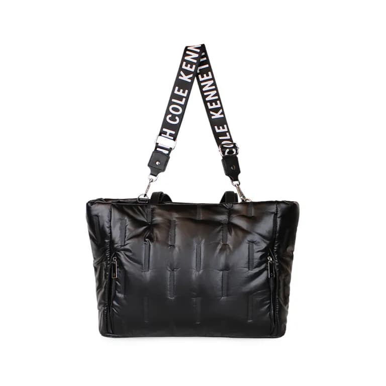 Bolso mujer negro metalizado Pipertote Negro TALLA UNICA