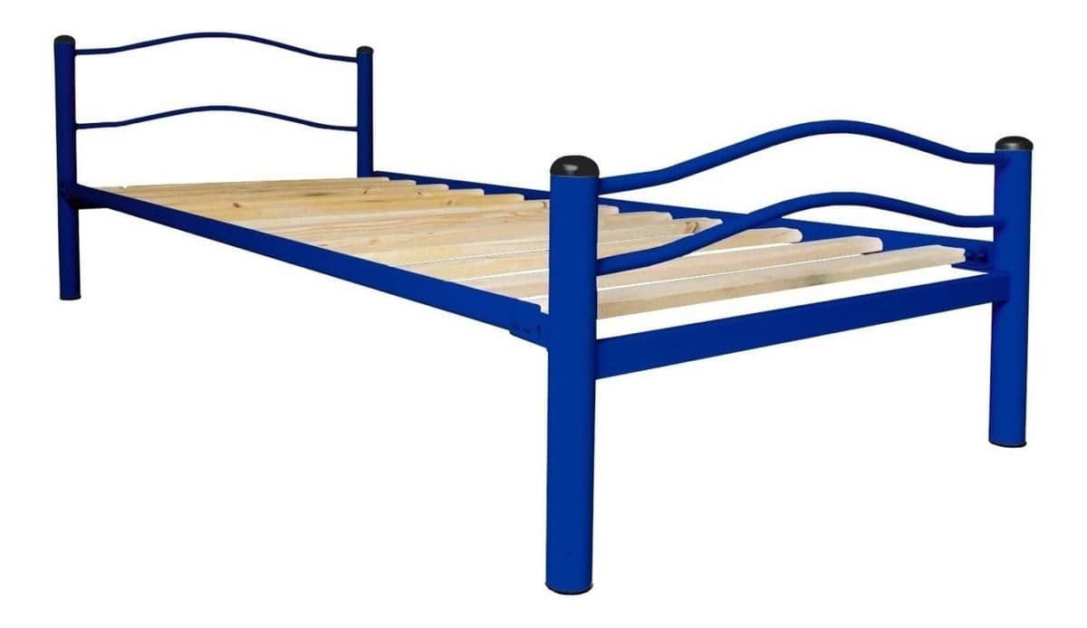 Cama Metalica Wind 1 Plaza Azul