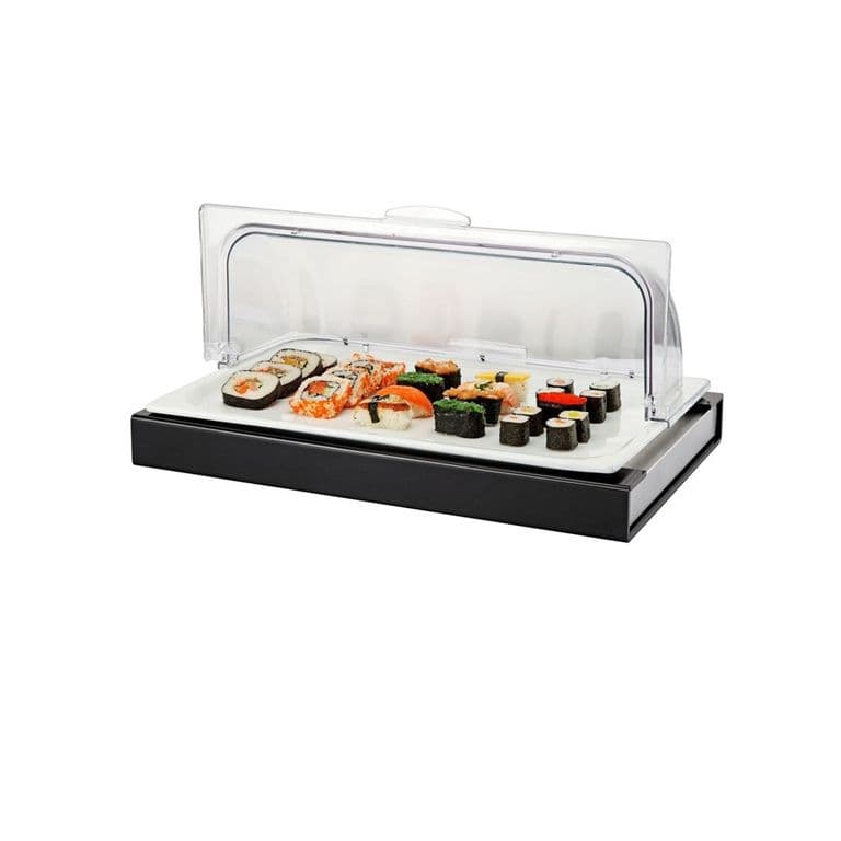 Exhibidor Buffet Frio C/tapa Roll Inserto Gn 1/1*2 Cm.