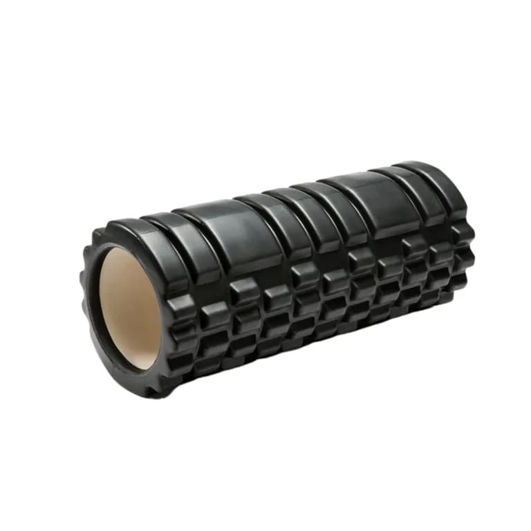 Rodillo Resina Yoga Masaje Muscular Ejercicio Color Negro