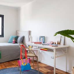 Escritorio Plegable Blanco base metalica