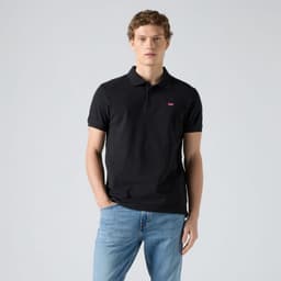 Polera Hombre Regular Fit Lisa con Logo Negro Negro S