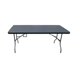 Mesa Plegable Rectangular 180x73 Cms Color Negro