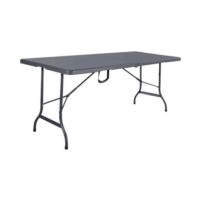 Mesa Plegable Rectangular 180 cm Gris