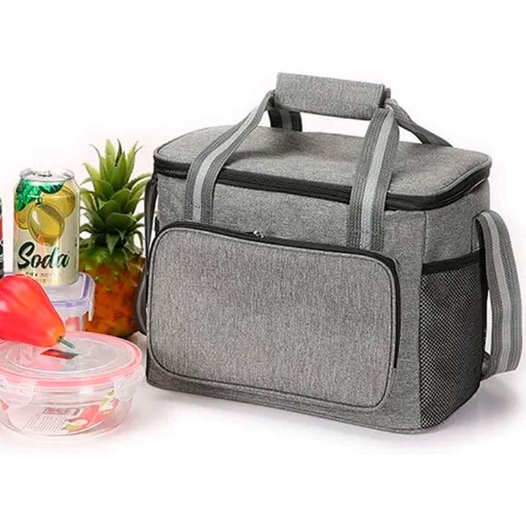 Lonchera Bolsa Termica De Almuerzo Portatil Gran Capacidad Gris TALLA UNICA