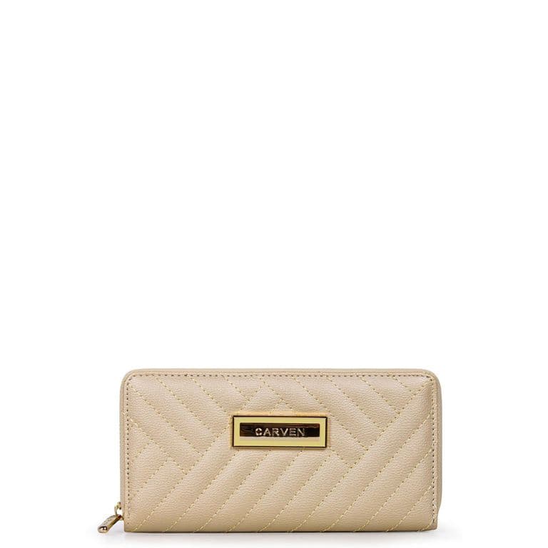 Billetera de mujer Ava beige Paris Beige S