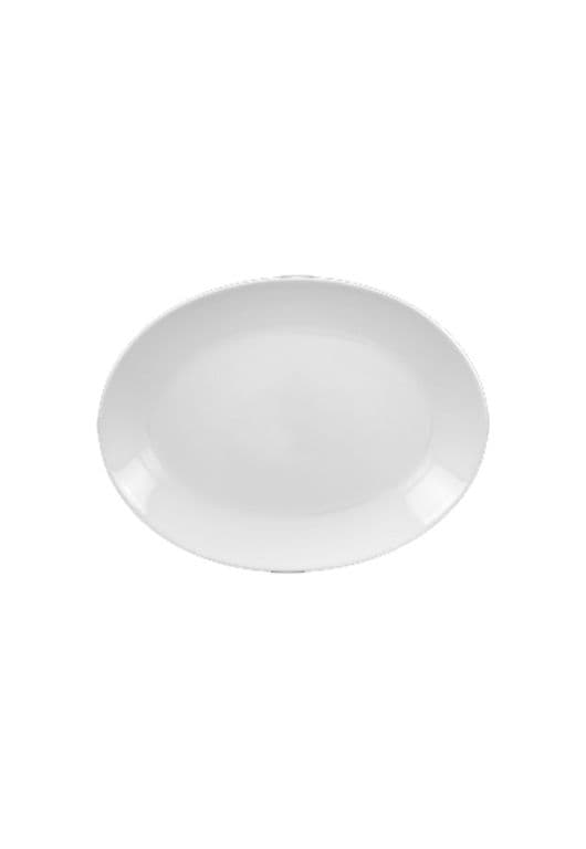 SET DE 12 PLATO OVALADO PORCELANA BLANCO 21CM ORION RAK