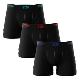 Boxer Medio Algodon Cobre Pack 3 C1 Negro 2XL
