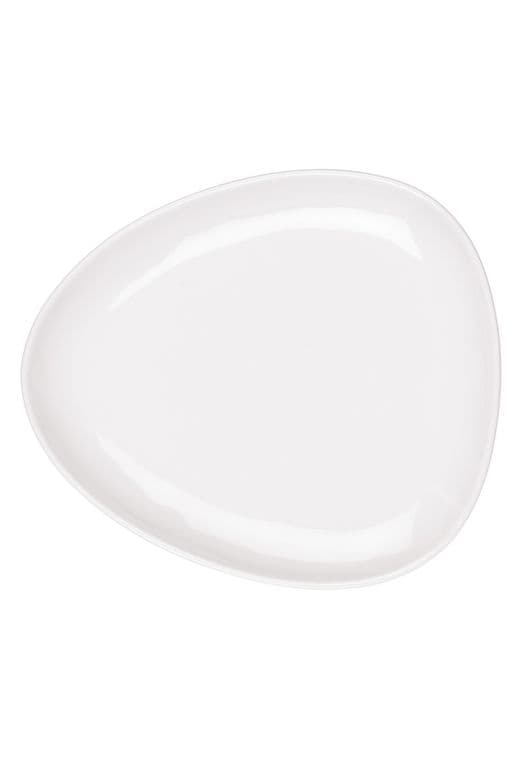 SET DE 6 PLATOS TIPO GOTA BAJOS DE PORCELANA BLANCOS 19CM STAR DESIGN