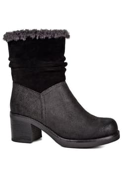 Botin Cuero Estefania Negro Negro 36