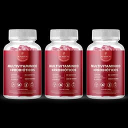 Pack x3 Gomitas Multivitaminico + Probioticos Vit A C D E B 180 Un Karun Life