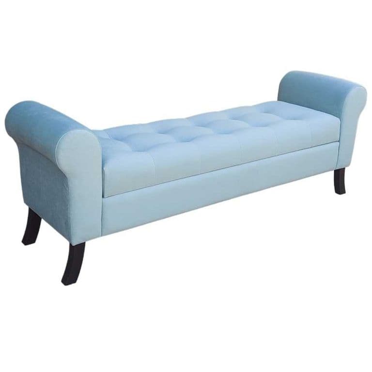 Banqueta Baul Alejandria Color Menta Tamano King 170x45x60cm