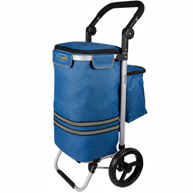 Carrito de Compras Plegable Perth Carro Feria Carga Azul