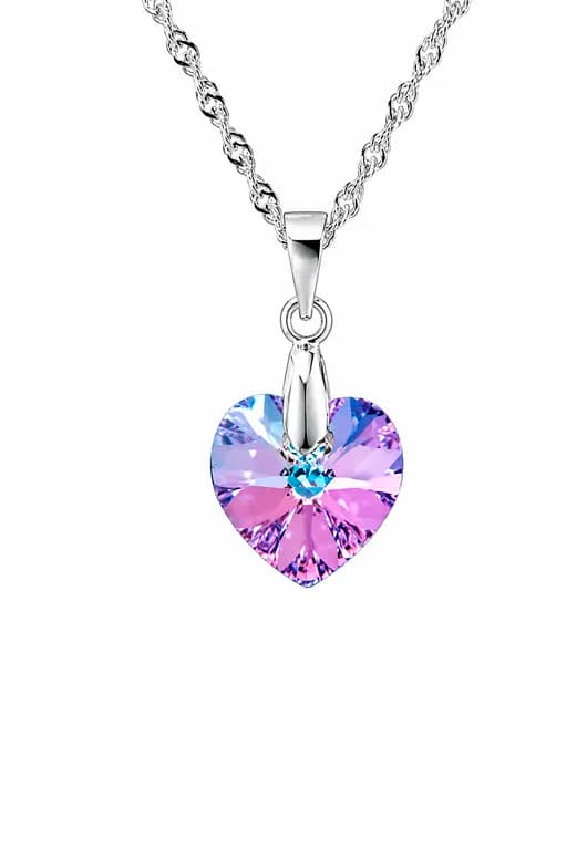 Collar Romance Plata 925 creado con cristales de Swarovski Vitral Light Violeta TALLA UNICA