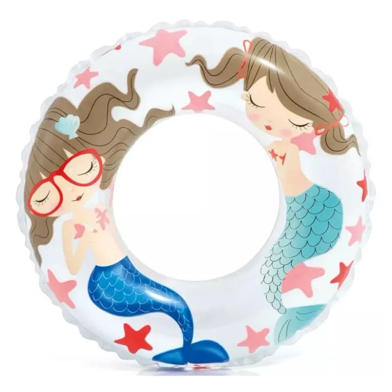 Flotador Inflable Redondo Sirena 61 Cm Transparent Ring