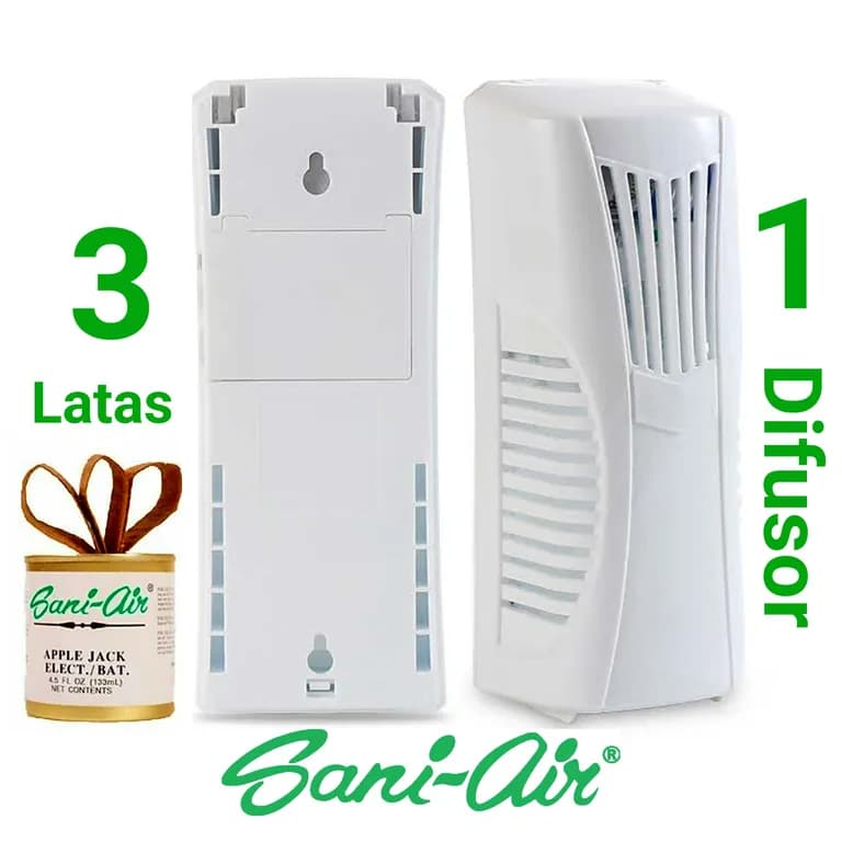 PACK 3 LATAS SANI AIR HOGAR Y AUTO MAS 1 DIFUSOR ELECTRICO