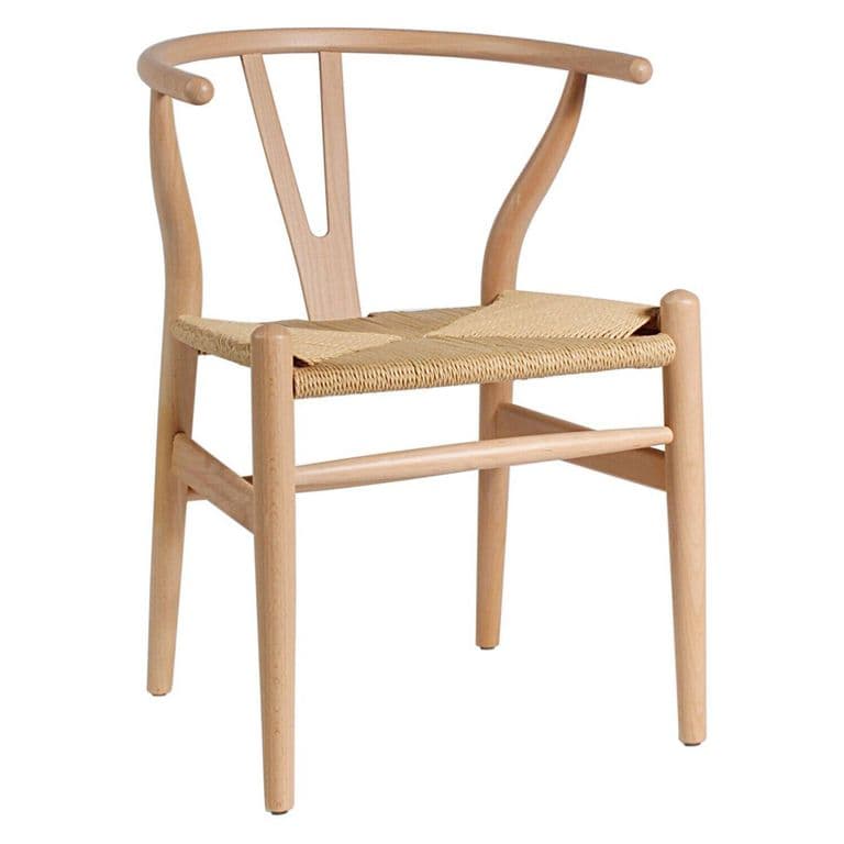 Silla de Comedor Wishbone Diseno Clasico Escandinavo Premium