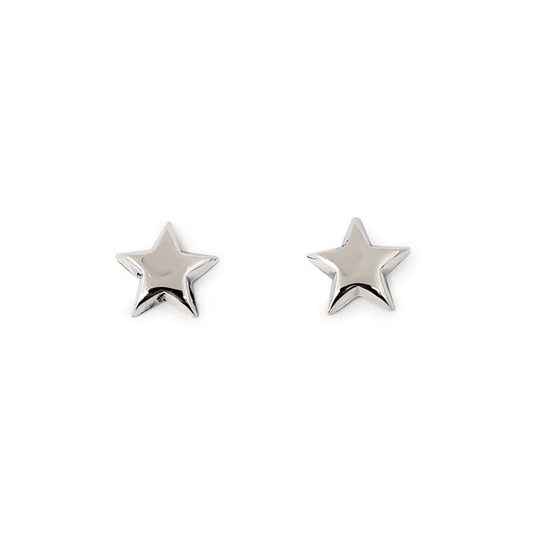 Aros Estrella 15mm Plata Fina 925 Plateado TALLA UNICA