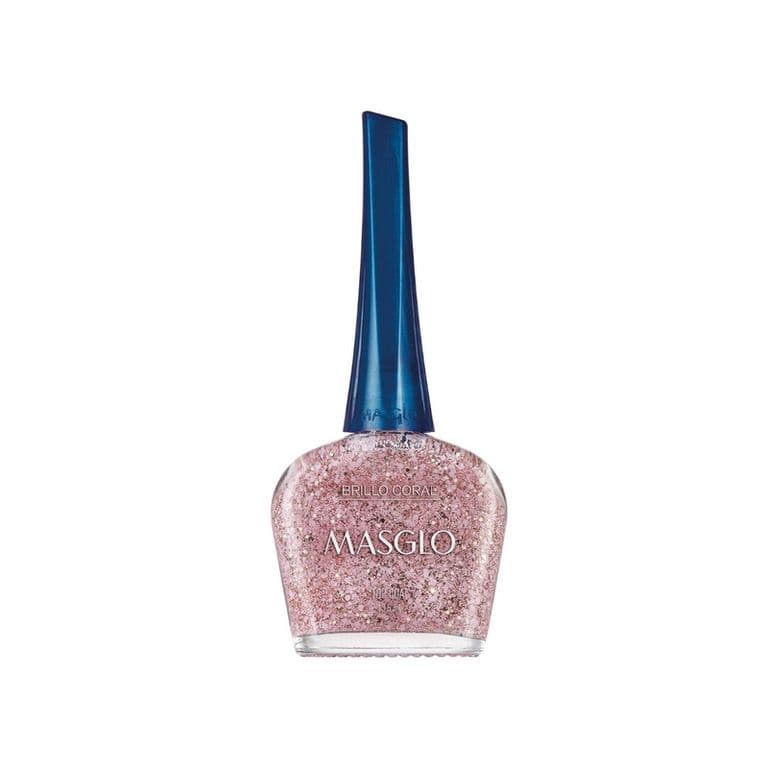 Esmalte Tradicional Glitter Brillo Coral