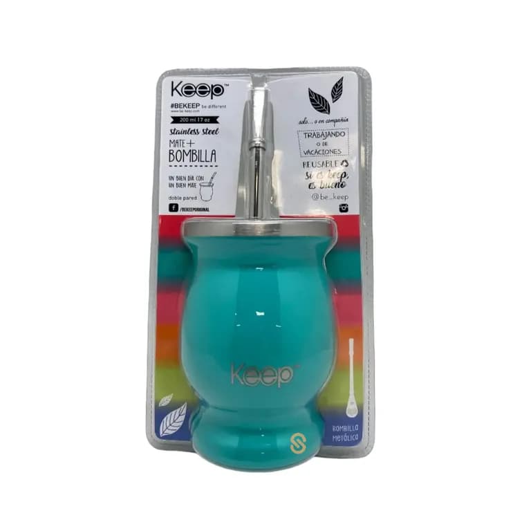 Mate Clasico De 200ml Con Bombilla Color Verde - Shopyclick
