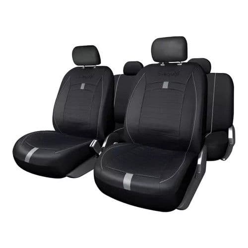 Fundas Cubreasiento Ecocuero Negro Universales B-equip