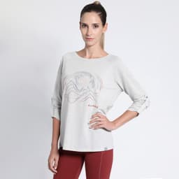 Polera Estampada Lifestyle Mujer Gris Claro XS