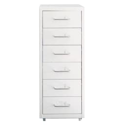Cajonera blanca 6 cajones con ruedas