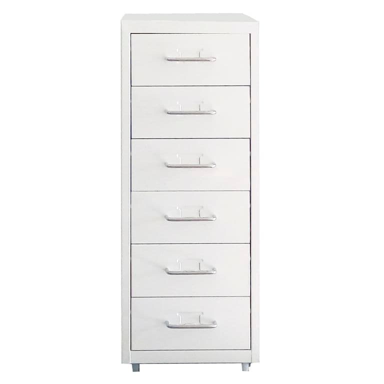 Cajonera blanca 6 cajones con ruedas