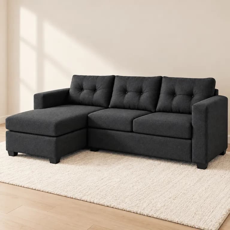 Sofa Seccional Intercambiable Richter Gris Oscuro 3 Cuerpos