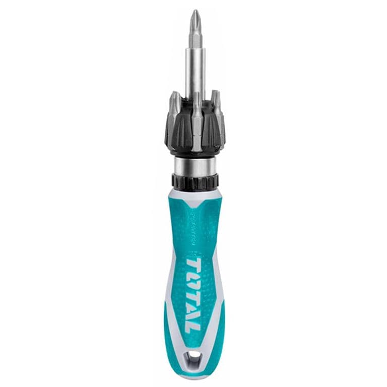 Kit Set Juego Destornillador Ratchet 8 Pcs Total Tacsd30086